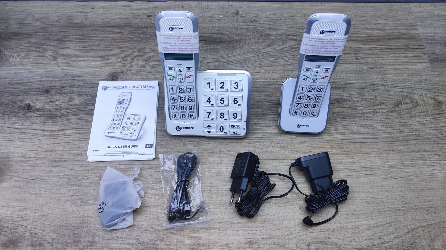 Geemarc AmpliDECT 595 DUO 2 schnurlose Schwerhörigentelefone I36105