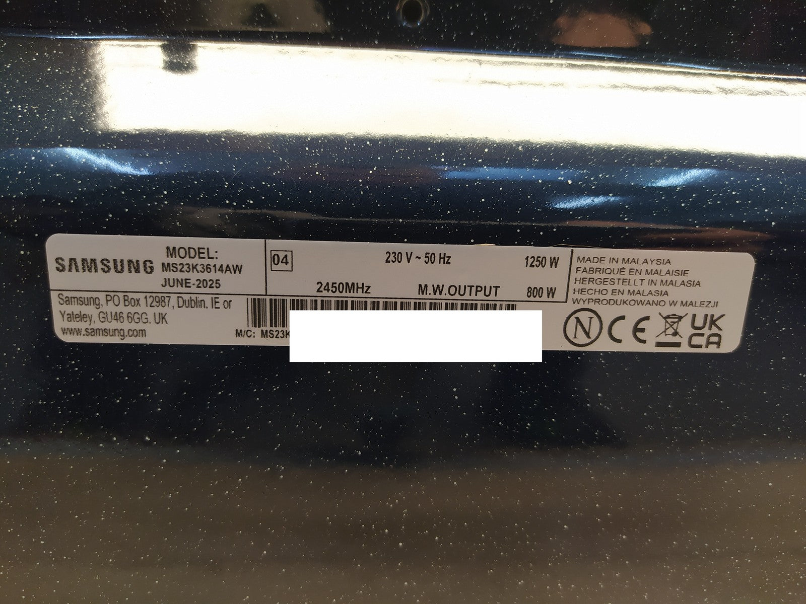 Samsung MS23K3614AW Mikrowelle 23L 800W, I38006