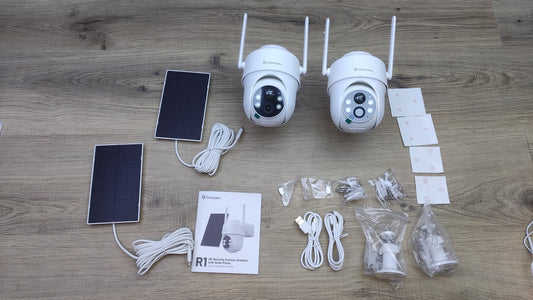 GALAYOU R1 Überwachungskamera Aussen Solar, 2-er Set, I34878