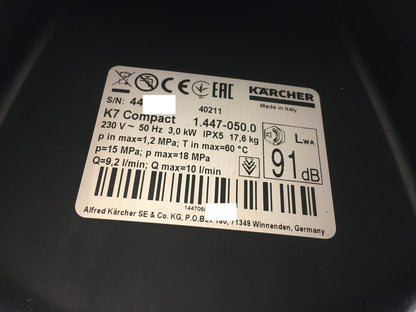 Kärcher K7 Compact Hochdruckreiniger 1.447-050.0, I41042