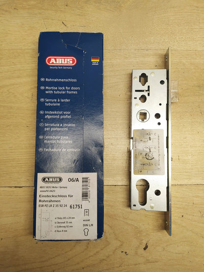 ABUS Einsteckschloss für Rohrrahmentür ESR PZ 61751, Silber, I37022