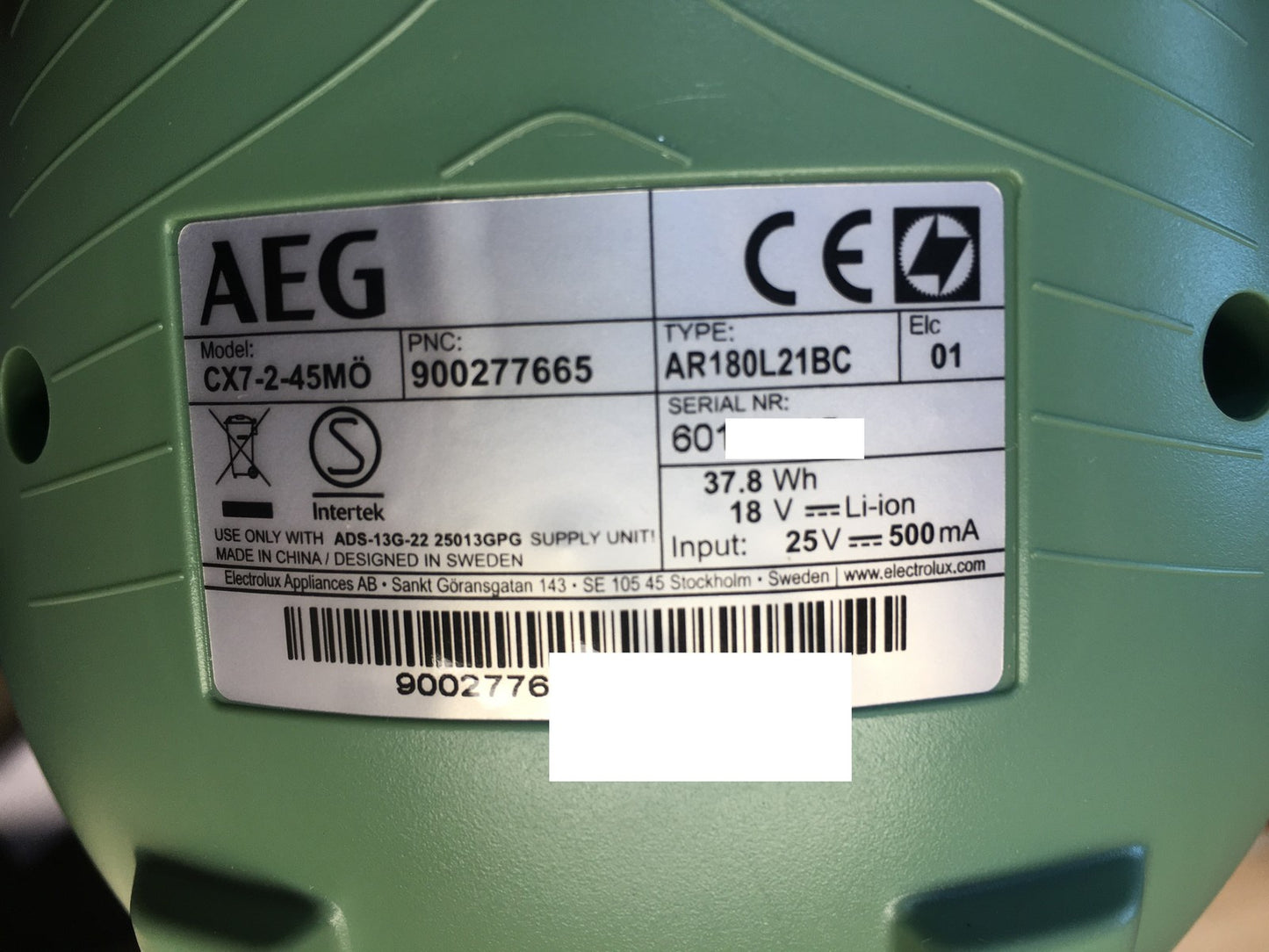 AEG CX7-2-45MÖ 2in1 Akku-Staubsauger, I39404