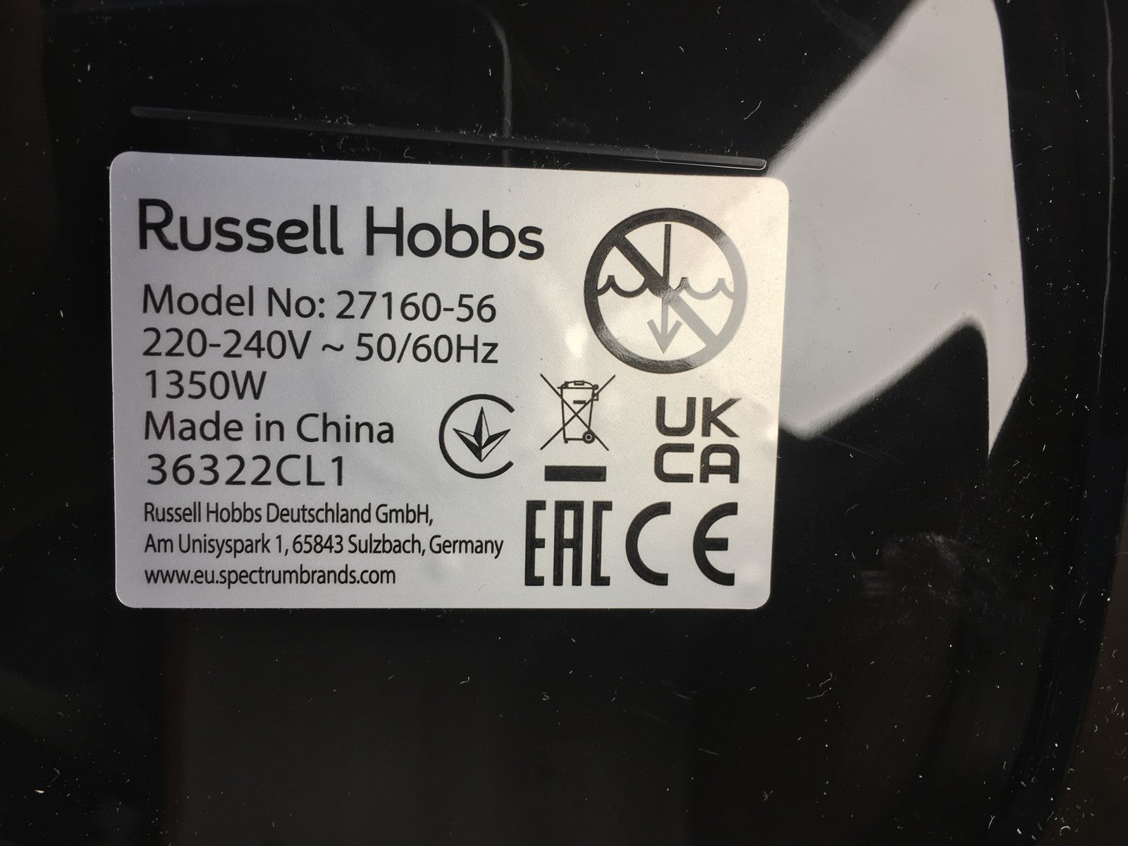 Russell Hobbs 27160-56 Heißluftfritteuse 1350W 4L, I37645