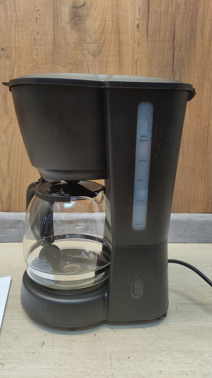 Amazon Basics CM1166AB-GS Filterkaffeemaschine, 1,25L Glaskaraffe, I39703