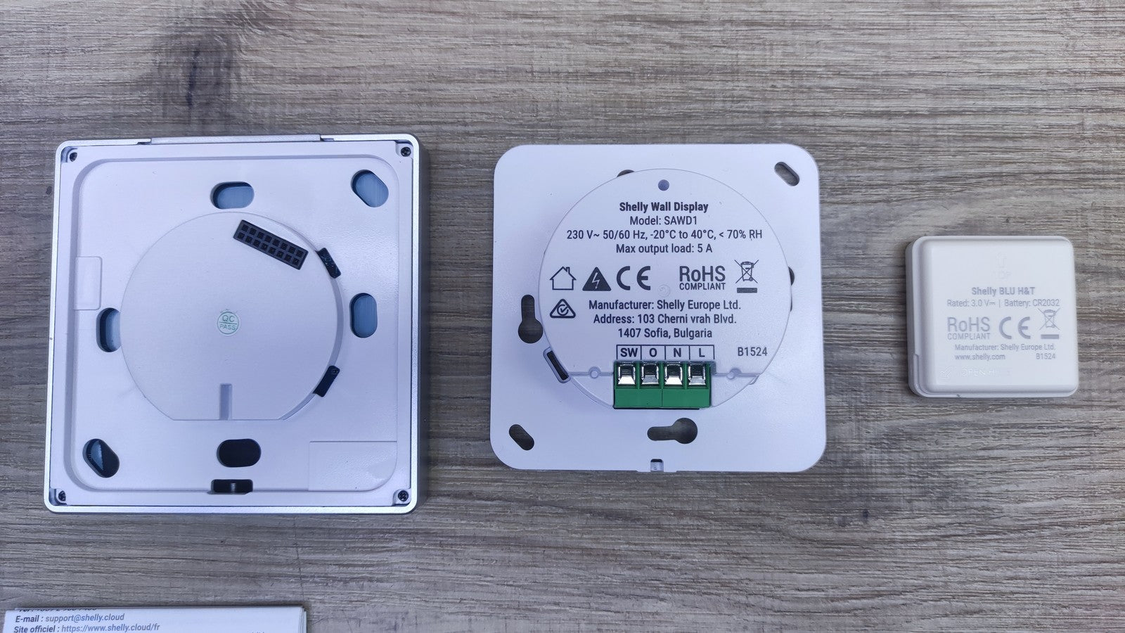 Shelly Wall Display Weiß + Blu H&T Sensor, WLAN-Smart-Home, I37245