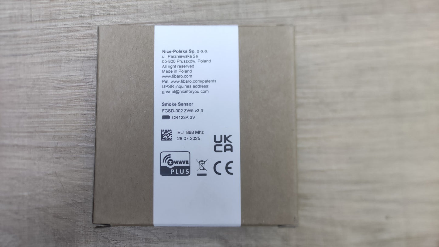 Fibaro Rauchsensor Z-Wave Brandmelder FGSD-002, I38511