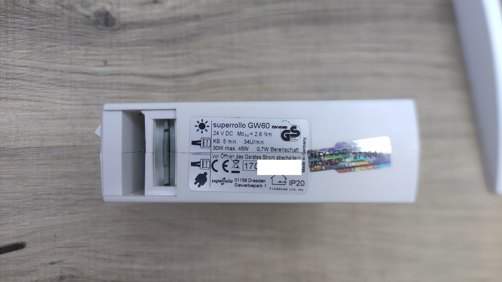 Superrollo GW60 elektrischer Universal-Gurtwickler, weiß, I38653