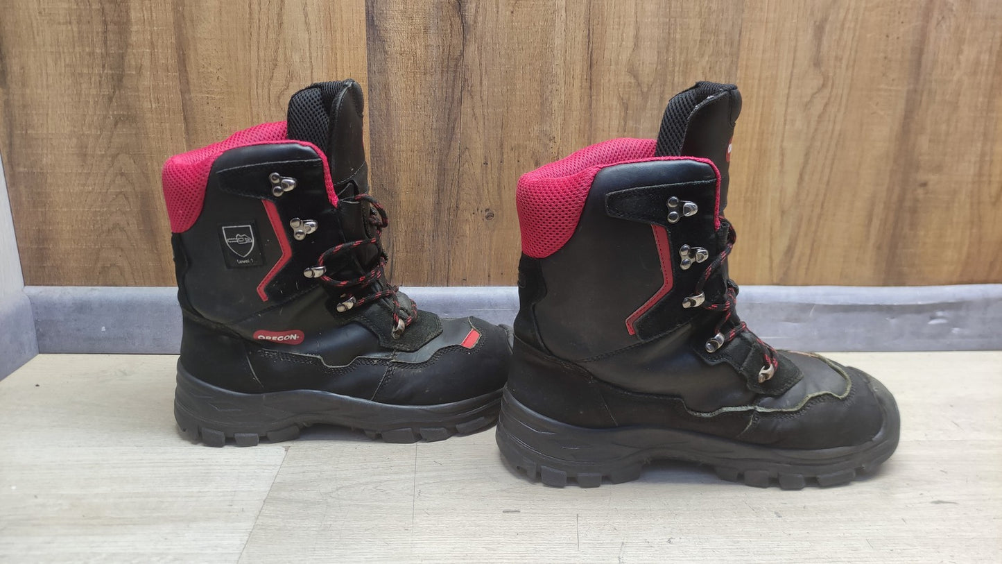 Oregon Yukon Kettensägen-Schnittschutzstiefel aus Leder, Größe 44, I38160