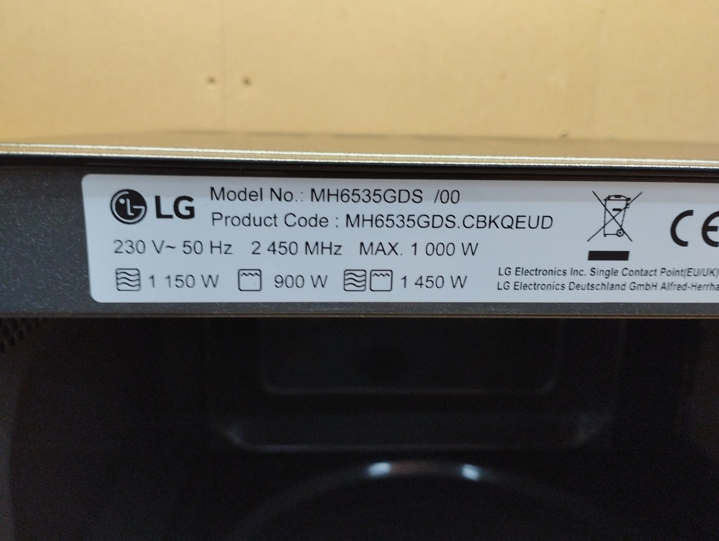 LG MH6535GDS Mikrowelle (25 L, 1000 W) mit Grill, I39497