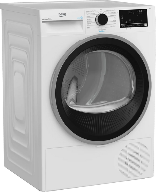 Beko B3T4224SD Wärmepumpentrockner Wäschetrockner 8 kg SteamCure OptiSense Weiß