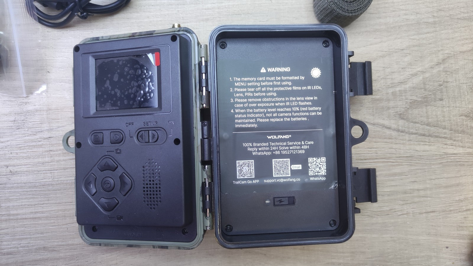 WOLFANG 4G/LTE Wildkamera Solar WT07, 2K 48MP Live Übertragung, I39001