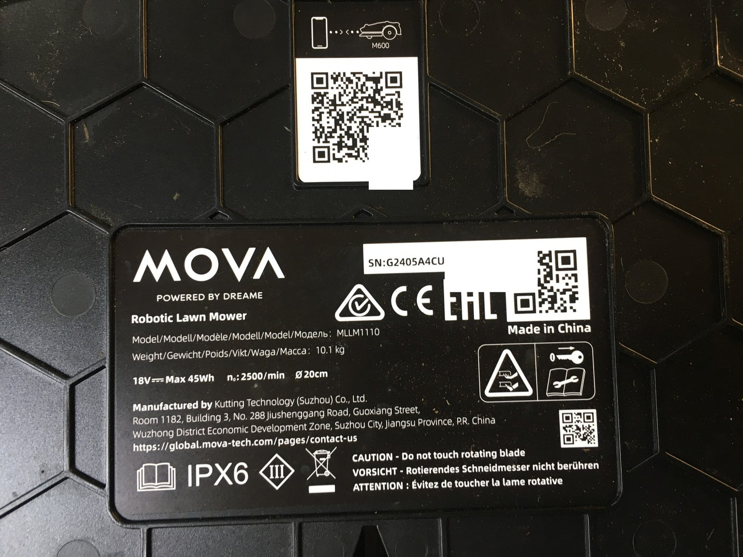 Dreame Mova 600 Mähroboter MLLM1110, für Rasenfläche bis 600 m², I38058