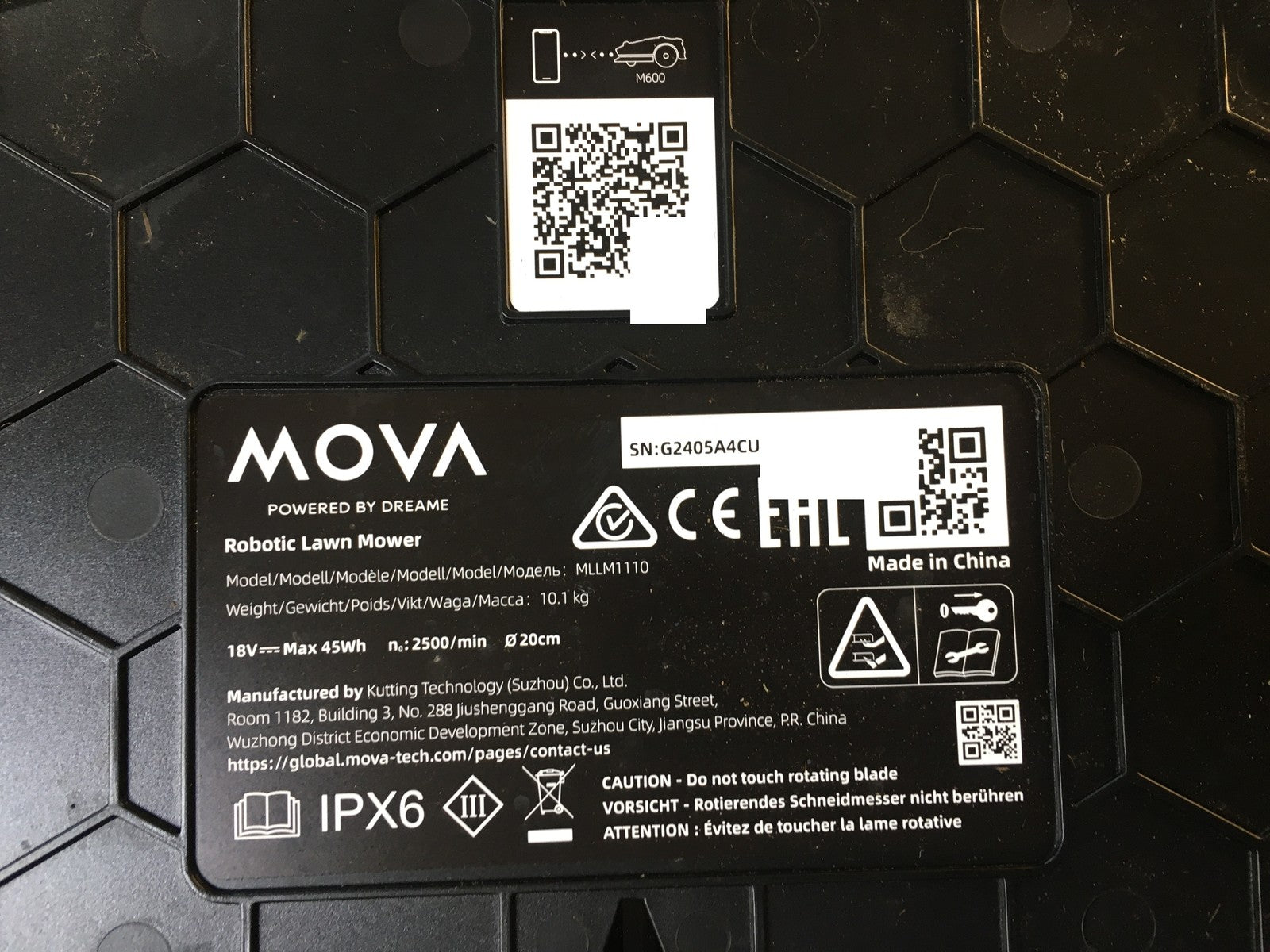 Dreame Mova 600 Mähroboter MLLM1110, für Rasenfläche bis 600 m², I38058