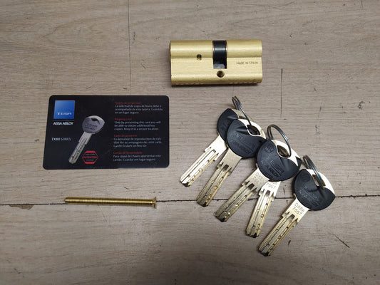Tesa Assa Abloy TX853035L Europrofilzylinder TX80, 30 x 35 mm, I38588