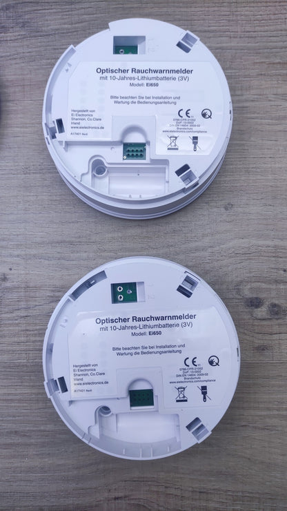2x Ei Electronics Ei650 Rauchwarnmelder, Rauchmelder, I37422