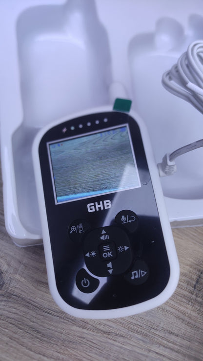 GHB Babyphone UU24, Monitor mit Kamera 2,4 GHz Nachtsicht, I38508