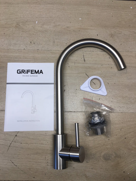 GRIFEMA G4008 Küchenarmatur 360° drehbar Wasserhahn Küche Edelstahl, I40385