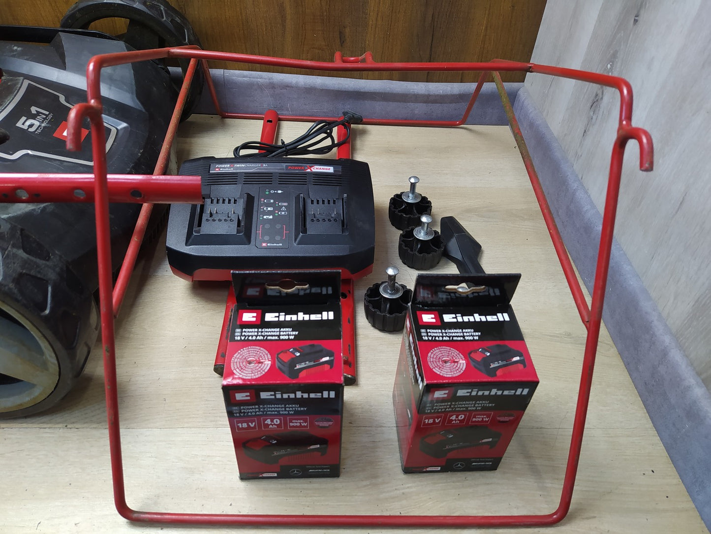 Einhell GE-CM 36/47 S HW Li Akku-Rasenmäher 3413201 mit 2 Akkus, I35736