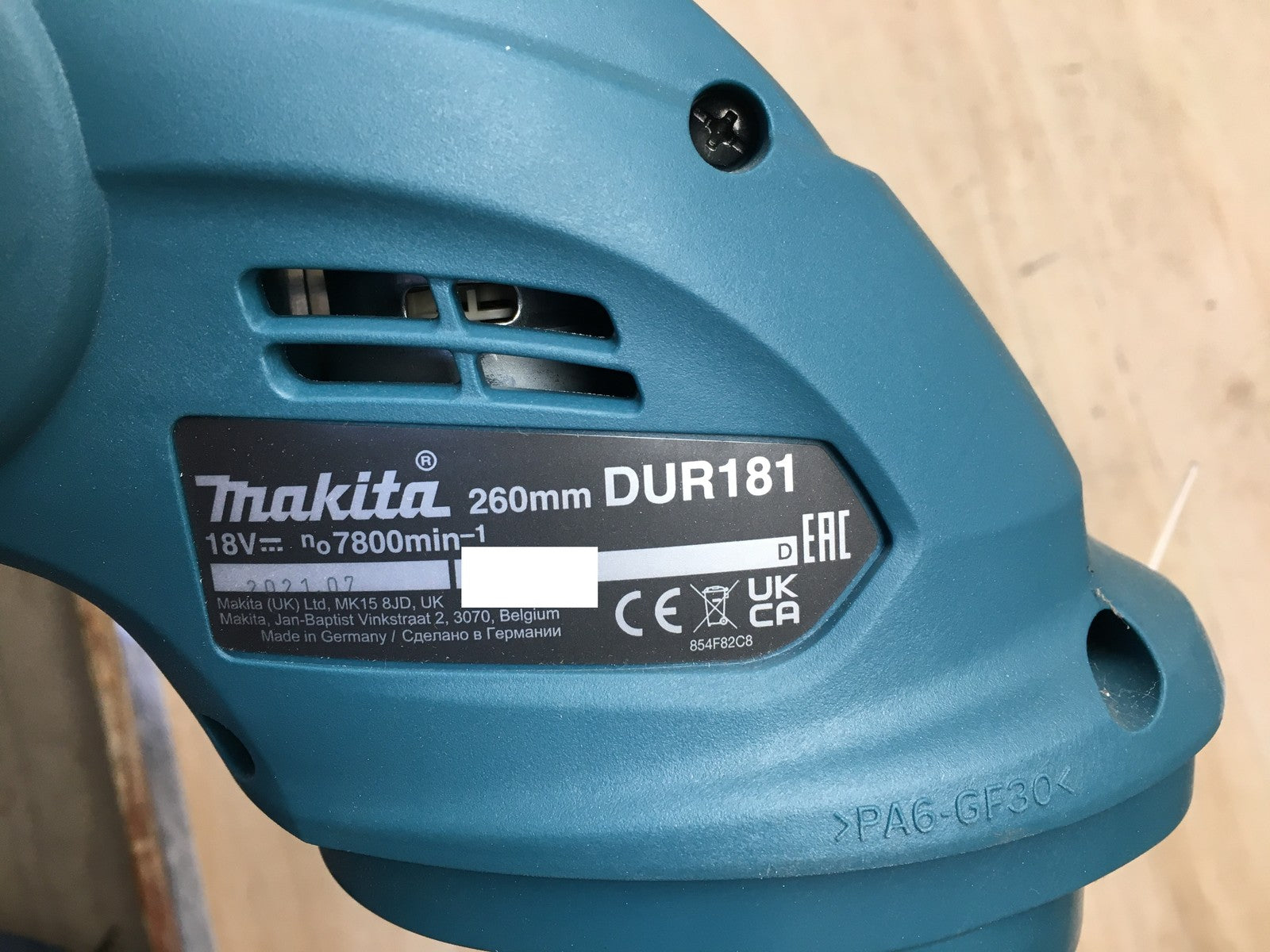 Makita DUR181Z Akku-Rasentrimmer 18V solo (ohne Akku, ohne Ladegerät), I37644