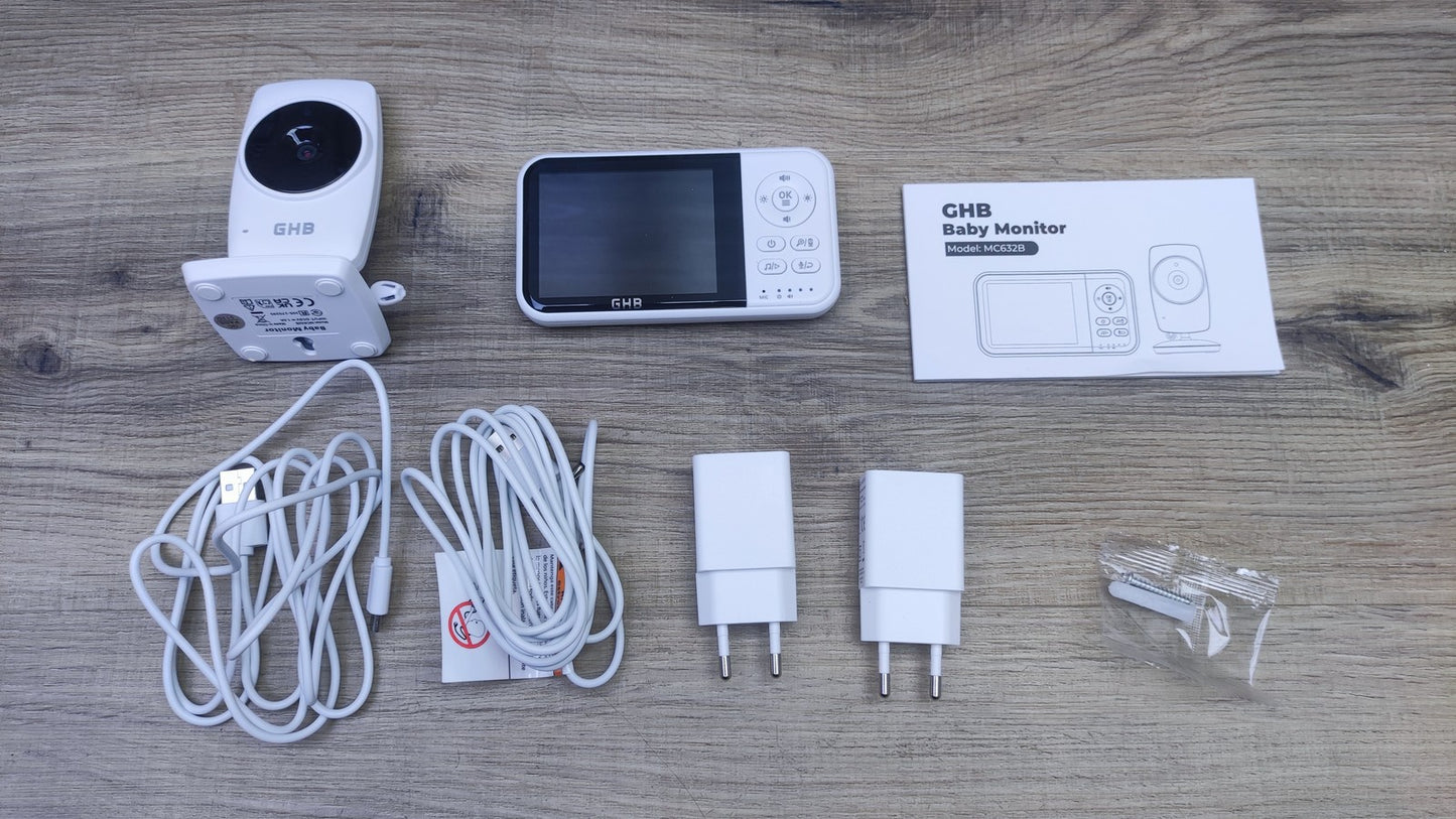 GHB MC632B Babyphone mit Kamera Baby Monitor 3,2 Zoll LCD, I37290