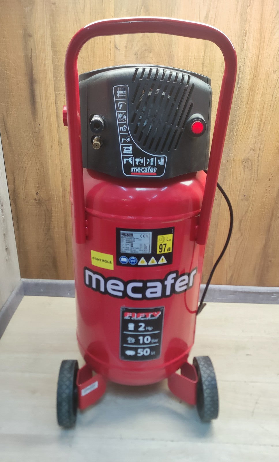 Mecafer 425090 Mobiler Kompressor 50 L 2 kW 10 bar, I38271
