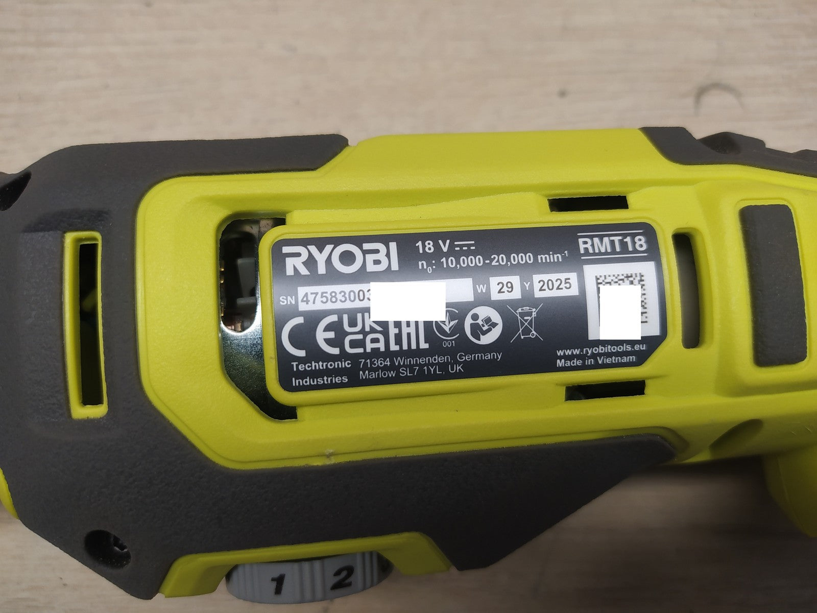 RYOBI 18 V ONE+ Akku-Multitool RMT18-0 SOLO, I36790