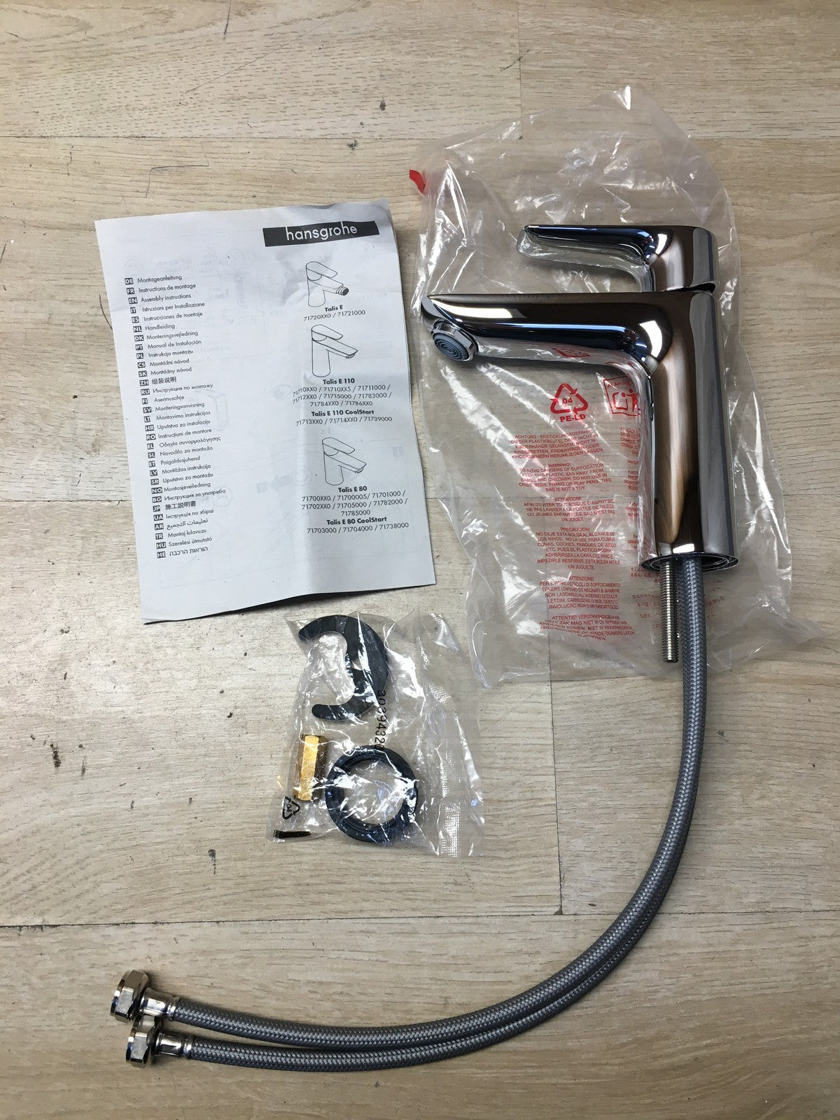 Hansgrohe 71712000 Waschtischarmatur Talis E 110, Wasserhahn Bad, 110cm, I37462