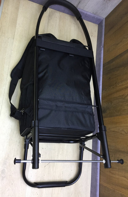 Meister Einkaufstrolley & -rucksack 45 L (6816850), Black Edition, I32380