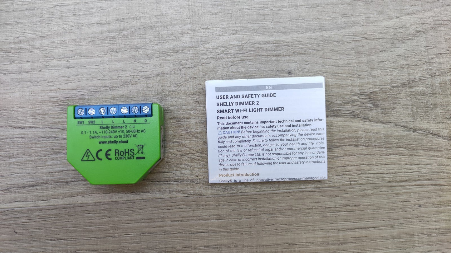 Shelly Dimmer 2 Smart Home WLAN Schaltaktor, I39688