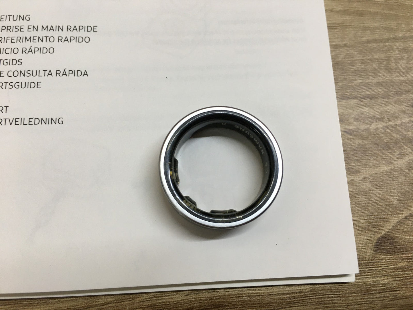 Samsung Galaxy Smart Ring Titanium Silver SM-Q508, Größe 8 (US), I39755