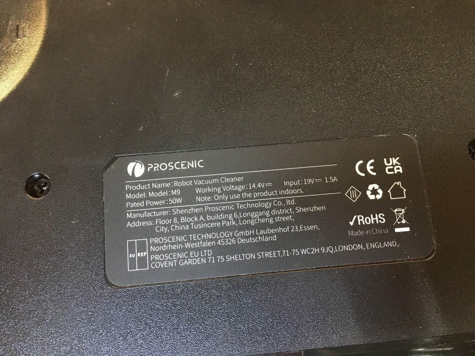 Proscenic M9 Saugroboter mit Wischfunktion, Absaugstation, I35800