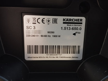 Kärcher SC 3 EasyFix Dampfreiniger 1.513-650.0 Weiß mit Handdüse & Rundbürste