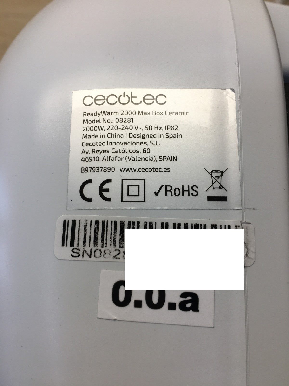 Cecotec ReadyWarm 2000 Max Box Ceramic Keramikheizer (08281), 2000W, I36585