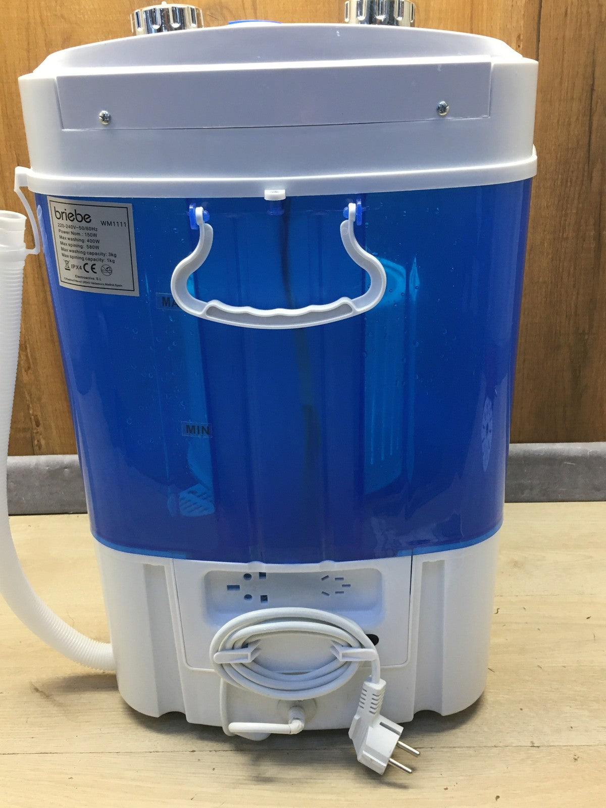 briebe WM1111 Camp Mini-Waschmaschine mit Schleude, bis 3 Kg, I36338
