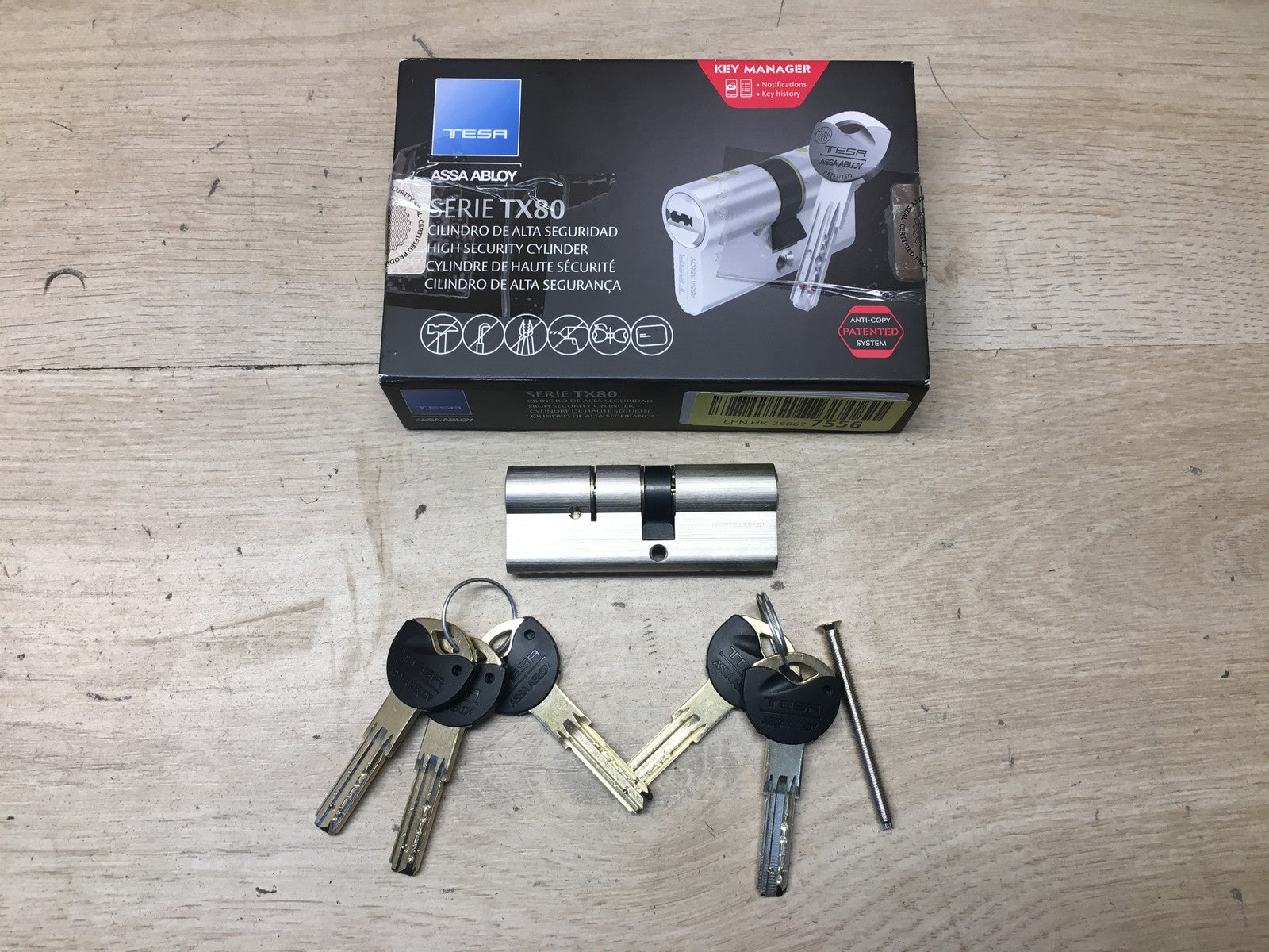 Tesa Assa Abloy TX853545N Europrofilzylinder TX80, I37069