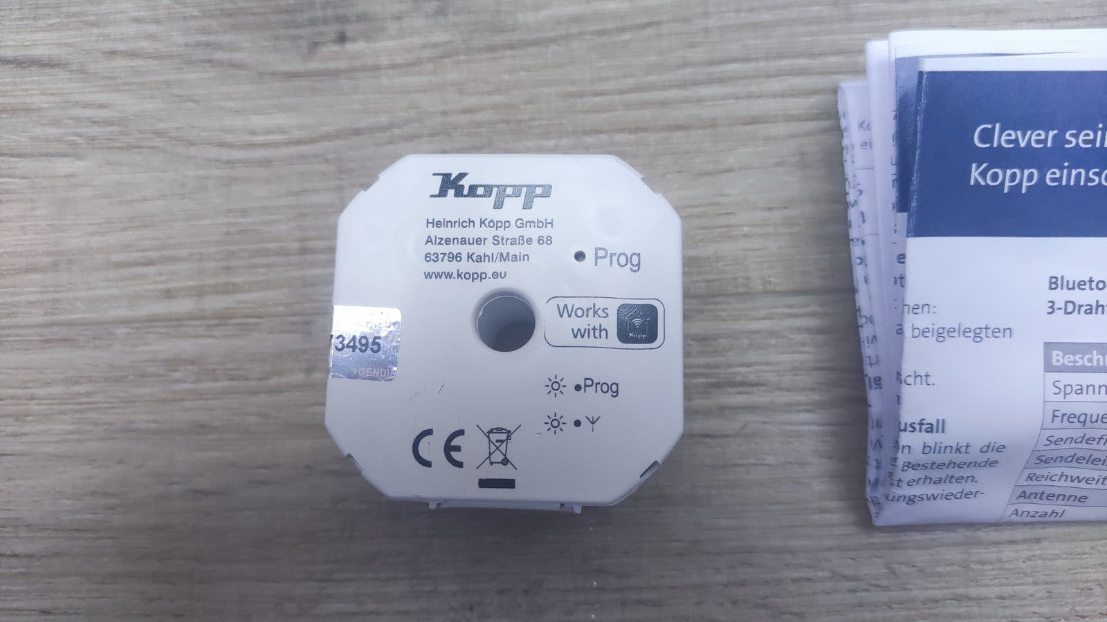 Kopp 834003019 Smart-Control Schaltaktor, 1 Kanal, 3-Draht, I37614