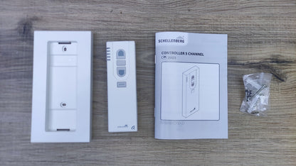 Schellenberg 20023 Funk-Handsender 5-Kanal mit Wandhalterung, weiß, I38296