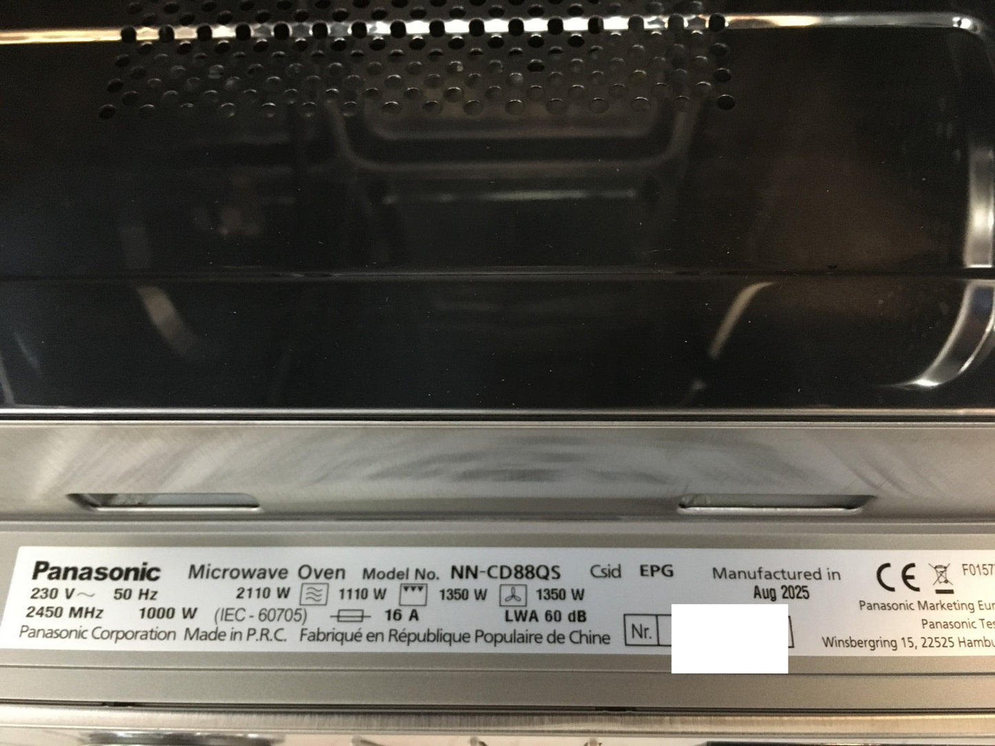 Panasonic NN-CD88QS Mikrowelle, 34L, I39382
