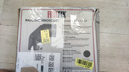 FIREFIX R120/B Ofenrohrbogen, 120mm Durchmesser aus Stahlblech, I38423