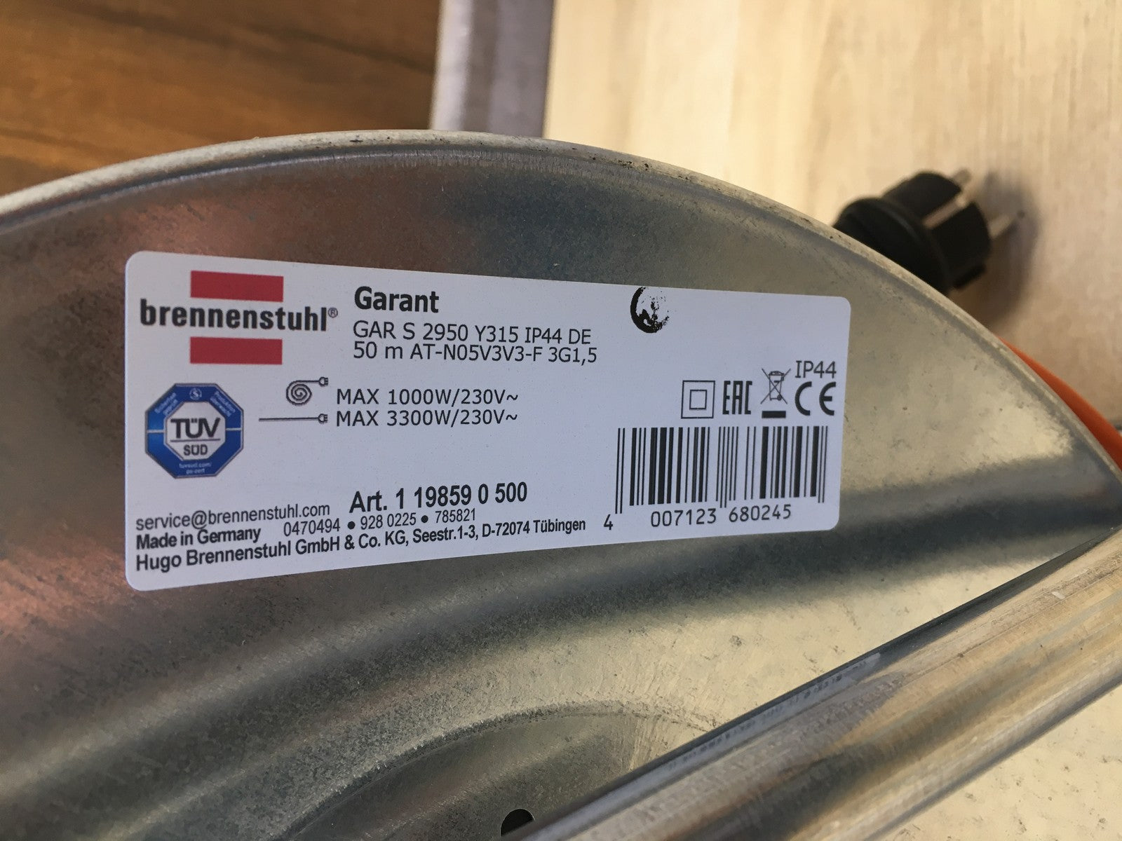 Brennenstuhl Garant IP44 Kabeltrommel 50m outdoor, I37897