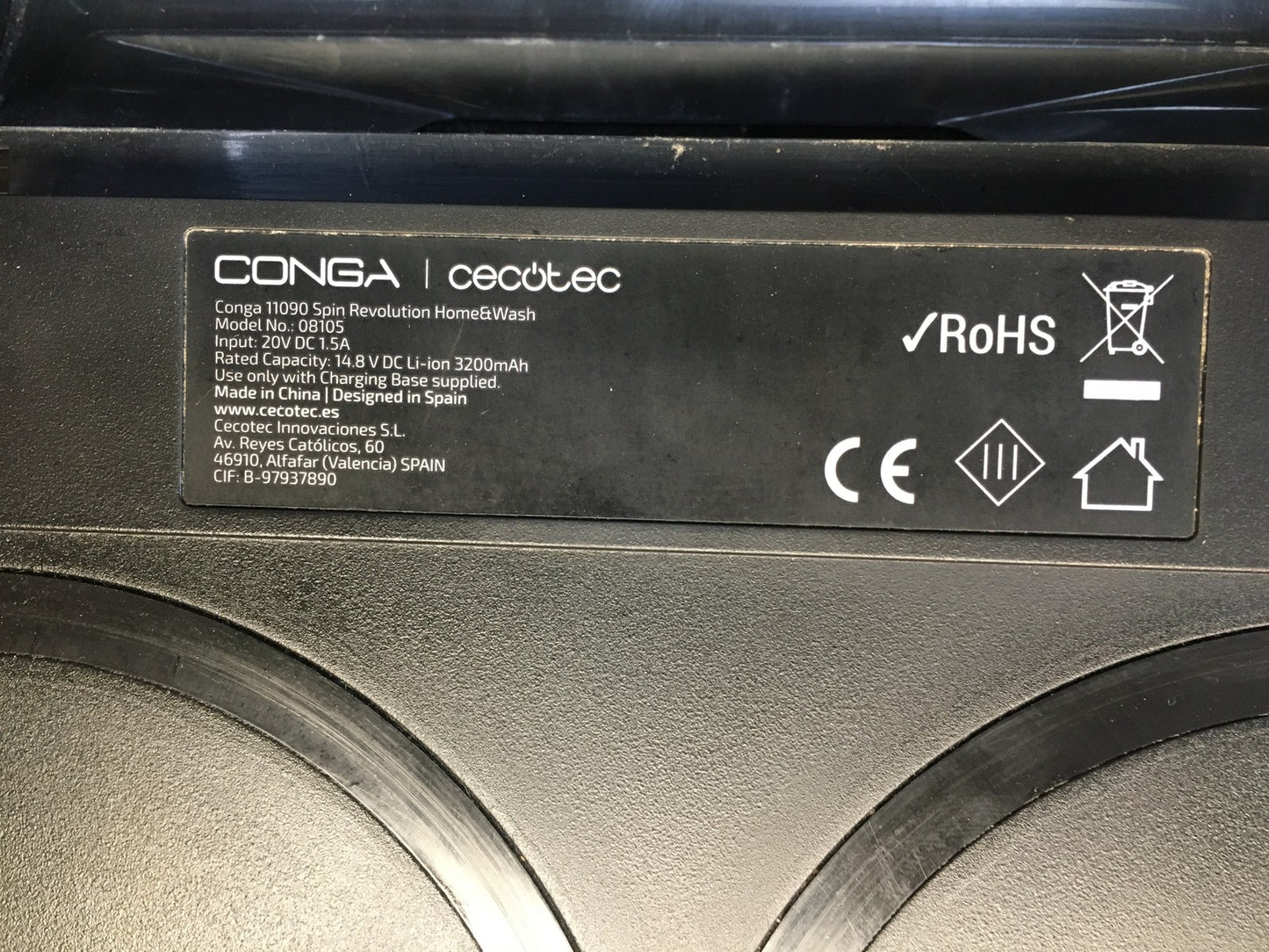 Cecotec 08105 Saugroboter mit Wishfunktion Conga 11090 Spin Revolution, I38075