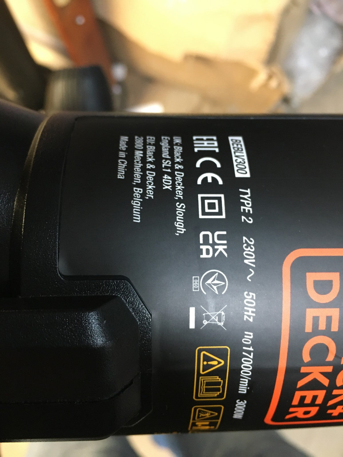 Black&Decker BEBLV300 Elektro-Laubsauger/-bläser 3.0kW 72l, I37378