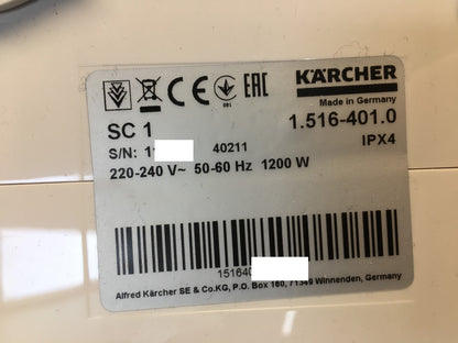 Kärcher Dampfreiniger SC 1 (1.516-401.0), Dampfdruck 3 bar, I38050