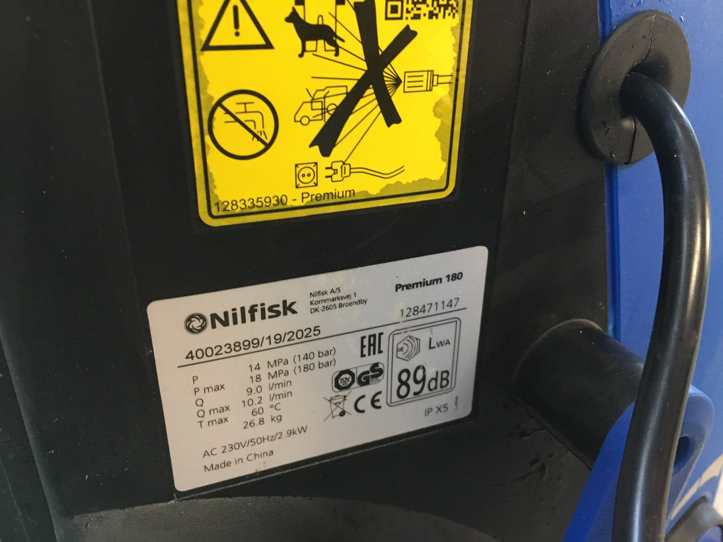Nilfisk Premium 180 Hochdruckreiniger 128471147, 180 Bar, I39331