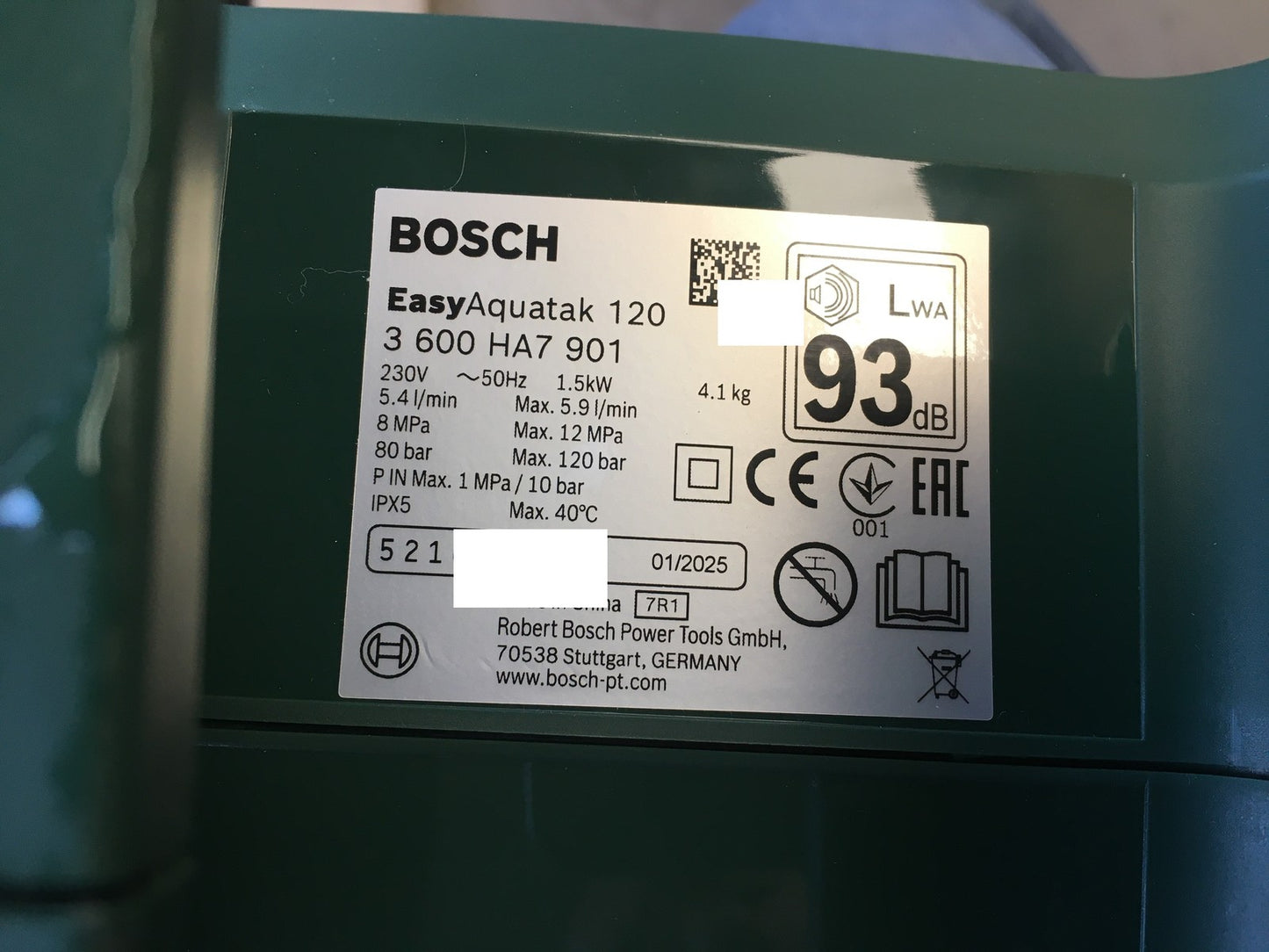 Bosch Hochdruckreiniger EasyAquatak 120 Premium Kit, I38386