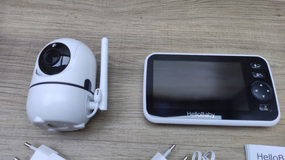 HelloBaby HB6550 Babyphone mit Kamera 5 Zoll, weiß, I40991
