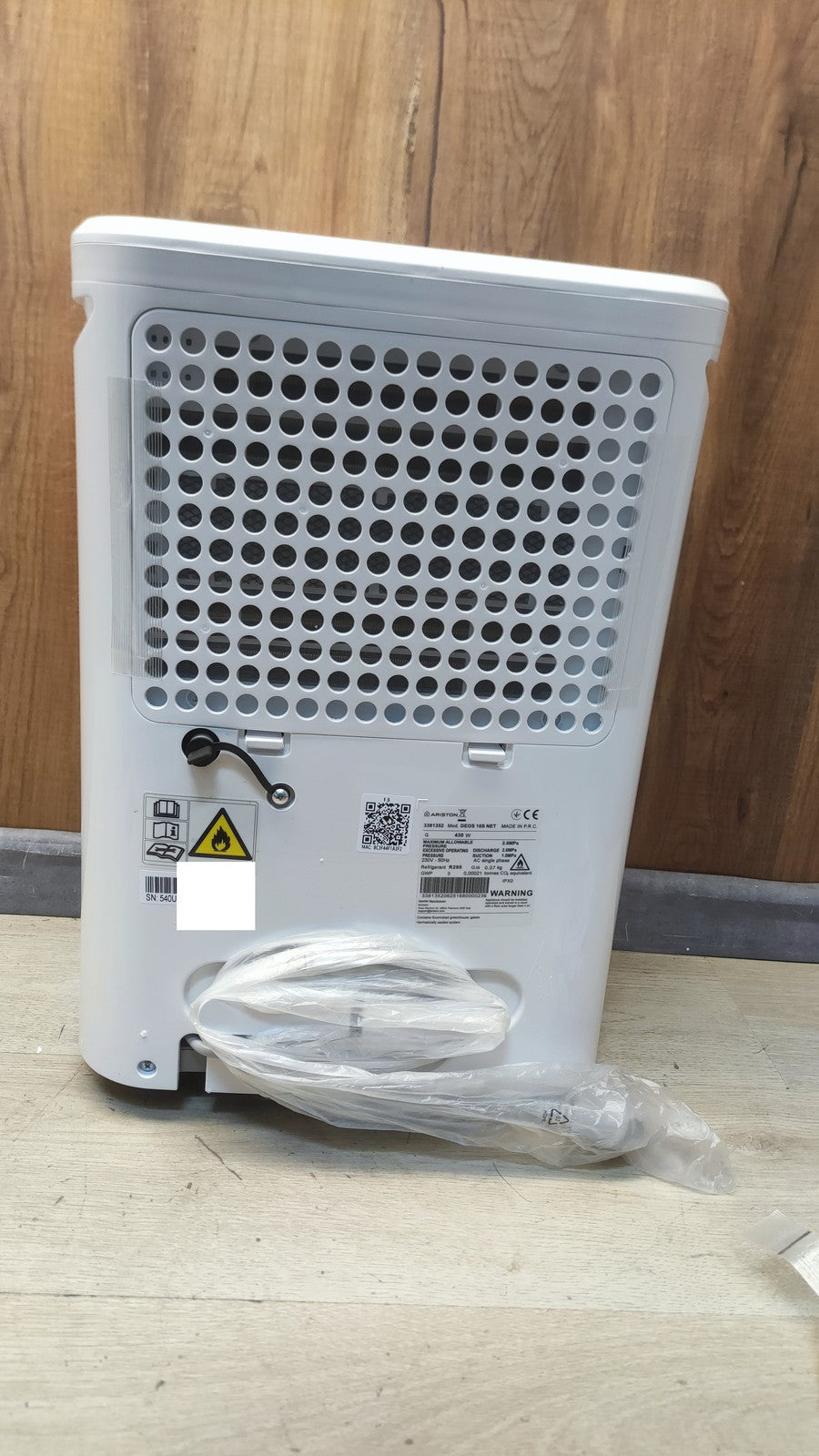 Ariston DEOS 16S NET Tragbarer Luftentfeuchter 3381352, 430W, 16 L/Tag, I38107