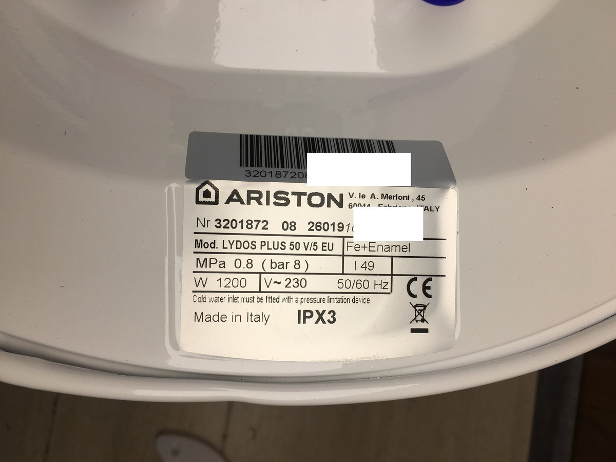 Ariston LYDOS ECO 50 V/5 EU Warmwasserspeicher 50 L (3201872), EEK:B, I40890