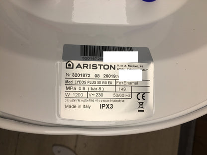 Ariston LYDOS ECO 50 V/5 EU Warmwasserspeicher 50 L (3201872), EEK:B, I40890