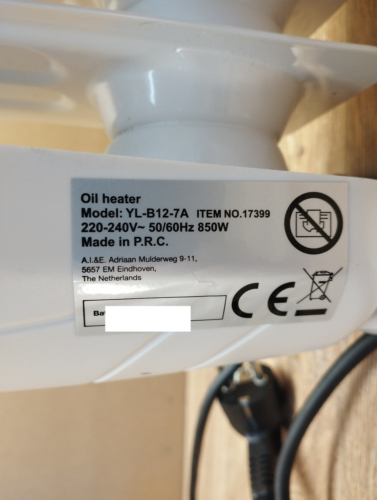 Alpina YL-B12-7A Öl-Heizkörper, 850 W, I39504